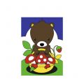 Картина по номерам для малышей Мишка с грибами Lori
