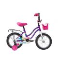 Велосипед детский Novatrack Tetris 14 фиолетовый с корзиной