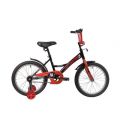 Велосипед детский Novatrack Strike 18 черный-красный, короткие крылья