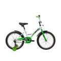 Велосипед детский Novatrack Strike 20 белый-зелёный, короткие крылья