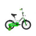Велосипед детский Novatrack Strike 14 белый-зелёный, короткие крылья