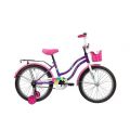 Велосипед детский Novatrack Tetris 20" фиолетовый с корзиной